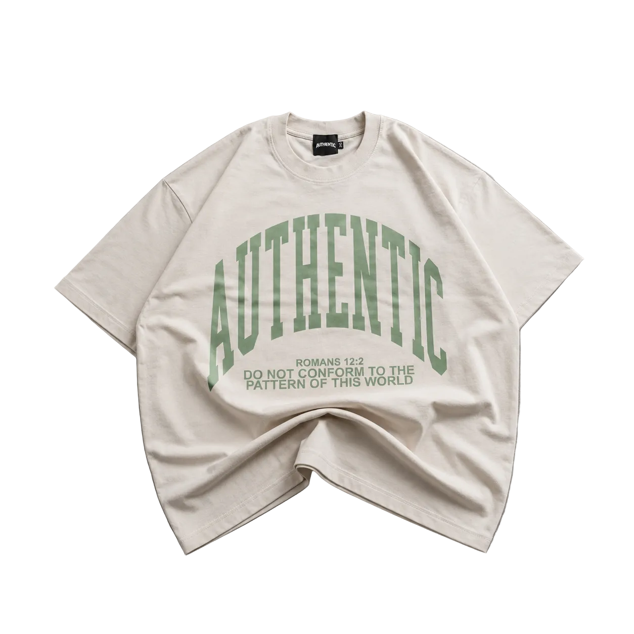 Cream Authentic "Renewed" Oversized Shirt